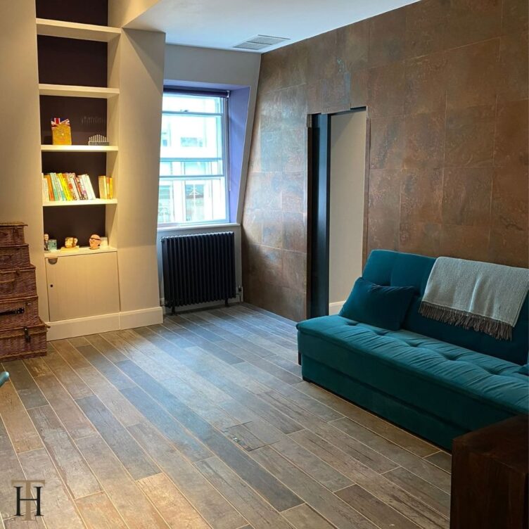aged copper feature wall panels
