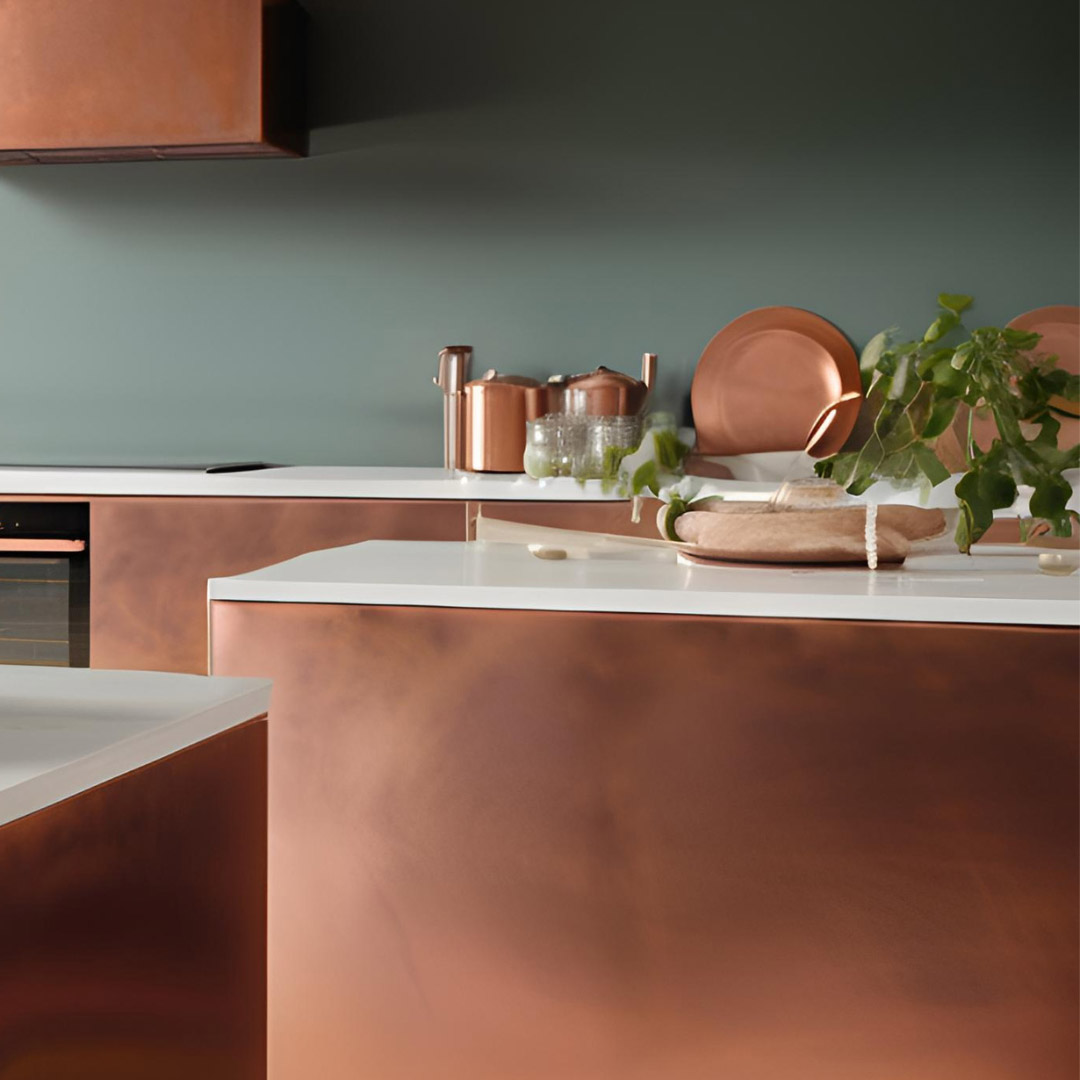 Lightly Burnished Copper - 0.9mm 150x150mm Sample - Image 2
